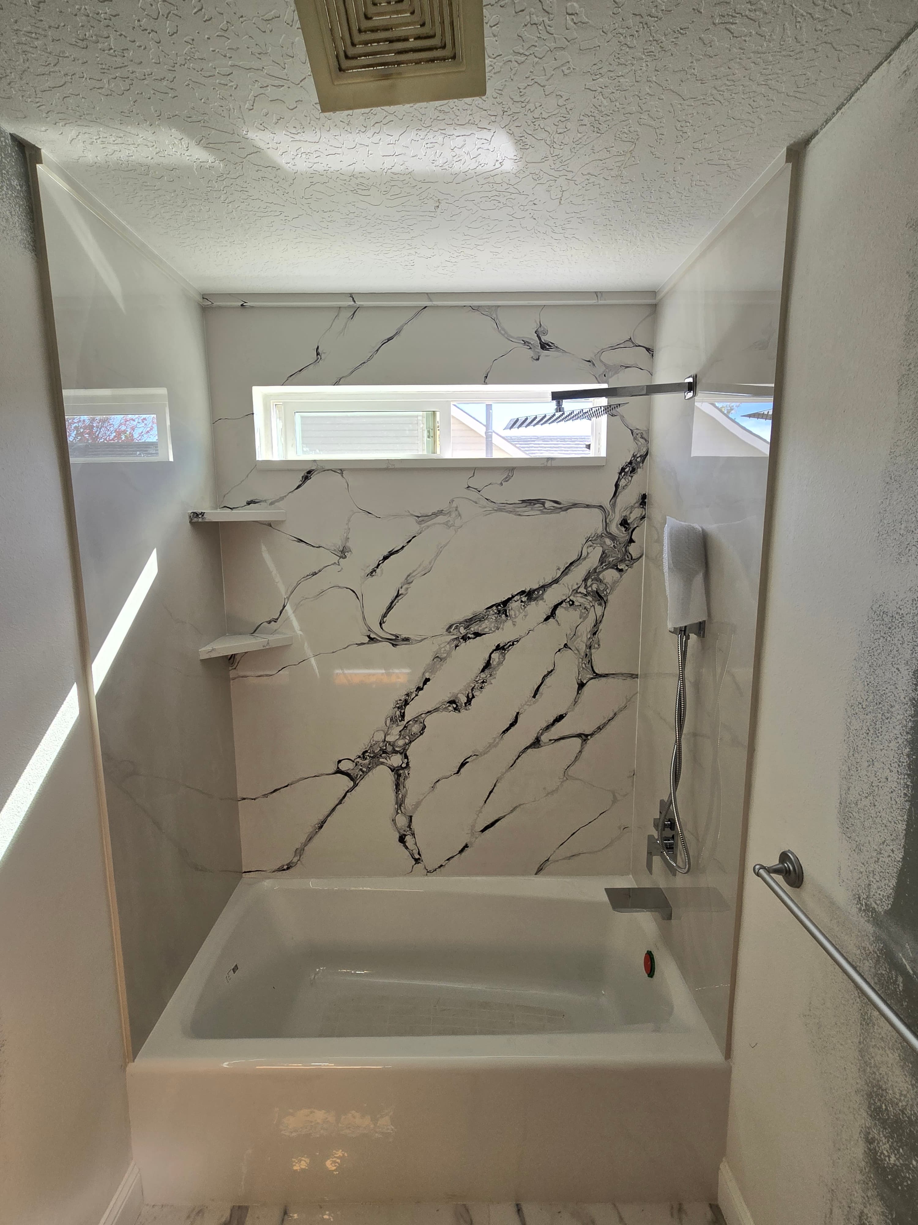 Full marble shower enclosure